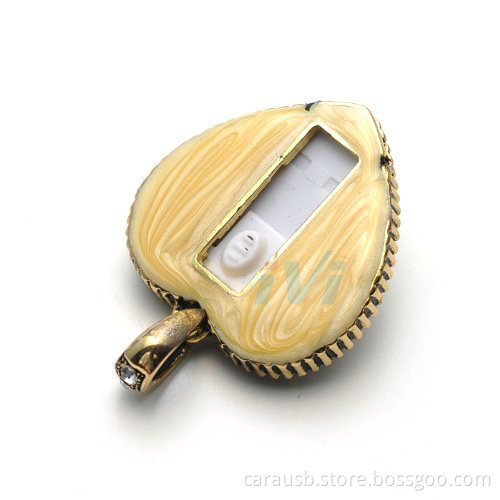 CaraUSB Retro love heart-shaped jewelry Usb sticks fashion crystal hearts personalized custom creative gifts